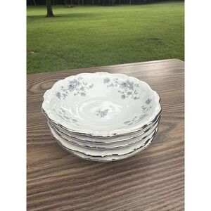 Vtg Johann Haviland "Blue Garland" Fine China Bavaria Germany ~ 5pc Berry Bowls